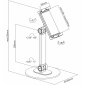 HT36L, Vollbeweglicher Tischhalter für Tablets & Smartphones, passend für die meisten 4,7"-12,9" (11,9-32,8 cm) Telefone...