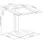 HT45L, Laptop Halterung, für Laptops: 11" - 17" (28 - 43 cm), Belastung bis 5 kg, höhenverstellbar