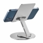 HT48L, Handy & Tablet Ständer, für Geräte bis 10" (25,4 cm), Aluminium mit rutschfesten Pads