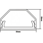 HZ3-1,1WL weiß, 1,1m Kabelkanal aus Aluminium, 33 mm. 2-teilig