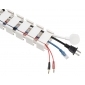 HZ43WL weiß, Flexible Kabelführung, mit anpassbarer Länge bis 1347 mm, Fixierung mit Klemme