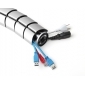 HZ44SL silber, Flexible Kabelführung, mit anpassbarer Länge bis 730 mm, Fixierung mit Schrauben