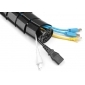 HZ44L schwarz, Flexible Kabelführung, mit anpassbarer Länge bis 730 mm, Fixierung mit Schrauben
