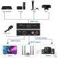 F-ARC-HDMI, HDMI 2.0 4K ARC 5.1 Audio Decoder HDMI to AUX Optical 5.1 Audio Extractor for Family Cinema HDMI to AV Converter