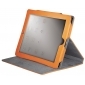 HI5L, Etui und Ständer für das iPad 2, iPad 3 und iPad 4, Lederoptik, Orange / Grau