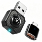 MC3L, Wireless CarPlay Adapter für Apple und Android, Für Apple (ab iOS 12.1) & Android (ab v10.0). USB A, inkl. USB C Adapter
