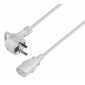 KGK20-5W, 5m  Flach-Schutzkontakt Stecker - Kaltgeräte-Kupplung IEC320C13