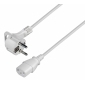 KGK20-3,5W, 3,5m  Flach-Schutzkontakt Stecker - Kaltgeräte-Kupplung IEC320C13