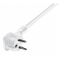 NV58-3WL weiß, 3,0m 5-fach Flach-Schutzkontakt-Steckdosen-Leiste mit 2 USB-Ladebuchsen