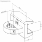 NVZ6L schwarz, Halterung Steckdosenleiste für Stangenmontage