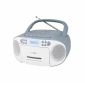 RCR2260DAB weiß/blau, Boombox mit DAB+ Radio, Kassette, CD, MP3, USB und AUX-In