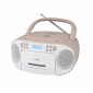 RCR2260DAB weiß/pink, Boombox mit DAB+ Radio, Kassette, CD, MP3, USB und AUX-In