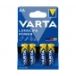 VARTA 4906,Longlife Power AA, Batterie Alkaline LR06, Mignon 1,5V,  Blister (4)