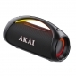 AKAI WaveStormer, tragbarer Bluetooth Lautsprecher IPX6 wasserdicht, 110W RMS, Bluetooth 5.3, Akku, LED Lichteffekt