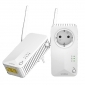 POWERLINE WLAN 600 KIT, 2x WiFI / Powerline Adapter HomePlug AV2 mit bis zu 600 Mbit/s.