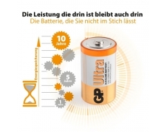 D Mono Batterie GP Alkaline Ultra 1,5V 2 Stück