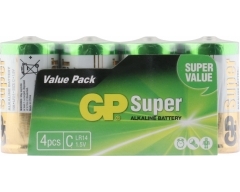 C Baby Batterie GP Alkaline Super 1,5V 4 Stück