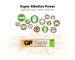 AAA Batterie GP Alkaline Super 1,5V 4 Stück