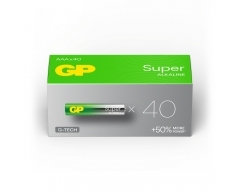 AAA Batterie GP Alkaline Super, 50% stärker, 1,5V (40 Stück)