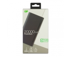 Powerbank GP B20A grau 20.000 mAh 2 USB-Anschlüsse 2.1A