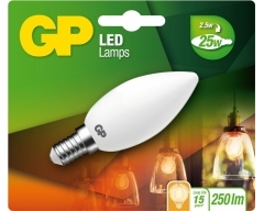 LED Lampe GP 080411 E14 B35 Kerze Frosted 2,5W 1 Stück