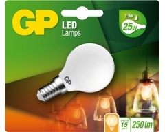 LED Lampe GP 080435 E14 A45 Tropfenlampe Frosted 2,5W 1 Stück