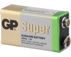 9V Batterie GP Alkaline Super 9V 1 Stück im Blister