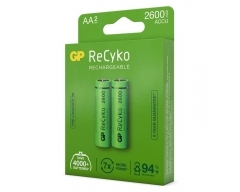 AA Akku GP NiMH 2600 mAh ReCyko 1,2V 2 Stück (Blister)