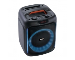AKAI ABTS-V20, tragbarer Bluetooth Lautsprecher mit Mikrofon, LED-Display, FM-Radio und USB/TF-Wiedergabe