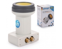 ANK PREMIUM UV LNB TWIN LNC SUNPROTECT+, inkl. Wetterschutzkappe, inkl. 4x vergoldete F-Stecker