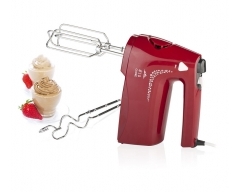 CUORE (Handmixer) Rot, Leistungsaufnahme 350 W , 4 Geschwindigkeitsstufen , TURBO Taste , ZUBEHÖR: 2 Rü