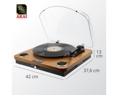 AKAI ATT-11BTN, Plattenspieler mit Bluetooth, USB, SD-Recording