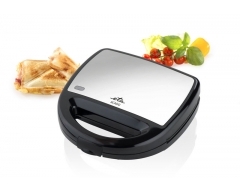 ACADO (Sandwichmaker) Schwarz/Edelstahl, Leistungsaufnahme 750 W , Antihaftbeschichtete Platten , Aut