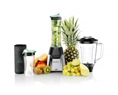 ACTIVMIX PREMIUM (Smoothie-Maker) Edelstahl/ Schwarz, Leistungsaufnahme 350 W , Mixbehälter 0,6 l , Gla