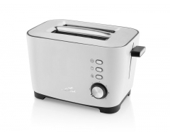 RONNY (Toaster) Weiß, Leistungsaufnahme 800 W , Stufenlose Regelung (7 Stufen), Krümelschublade , Aufta