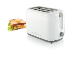 TONNY (Toaster) Weiß, Leistungsaufnahme 750 W , Stufenlose Regelung (6 Stufen), Krümelschublade , Betri