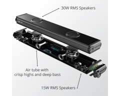 AKAI ASB-29, 2.2-Kanal Soundbar mit aktivem Subwoofer