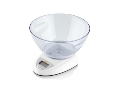 ZORI (Digitale Küchenwaage) Weiß, Kapazität bis zu 5 kg , Messgenauigkeit 1 g , TARE Funktion , LCD Dis