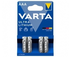 VARTA Batterie Lithium, Micro, AAA, FR03, 1.5V, Ultra Lithium, Professional, Retail Blister (4-Pack)