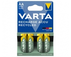 VARTA Akku NiMH, Mignon, AA, HR06, 1.2V/2100mAh Accu Recycled, Pre-charged, Retail Blister (4-Pack)