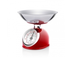 STORIO (Küchenwaage) Rot, Waage im Retro Style , MAX. KAPAZITÄT 5 kg , Messgenauigkeit ± 25 g, Abnehmba