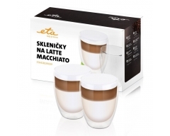 ETA Latte Macchiato Glas Set , Latte Macchiato Gläser , Volumen des Glases 350 ml , 2 Stück pro Pack