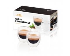 ETA Espresso Glas Set , Espresso Gläser , Volumen des Glases - 80 ml , 2 Stück pro Packung