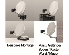 CD08-EASY Camping-SAT in praktischer Box, 35 cm Spiegel, EASYFIND LNC, 10m Anschlusskabel