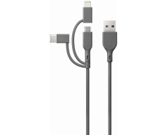 GP CY1N, 3in1 / USB-A / USB-C / Micro-USB / Lighting, Lade-/Sync-Kabel, 1,0m