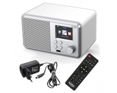 DAB 300 IR weiß, WLAN-Internet Radio mit DAB+ Empfang, Bluetooth, Wecker, USB, UPnP, Musik Streaming, 6,1 cm Farb-TFT-Display
