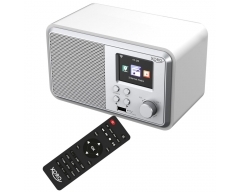 DAB 300 IR weiß, WLAN-Internet Radio mit DAB+ Empfang, Bluetooth, Wecker, USB, UPnP, Musik Streaming, 6,1 cm Farb-TFT-Display