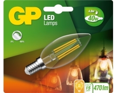 LED Lampe GP 078166 E14 B35 Kerze DIM Filament 4,8W 1 Stück