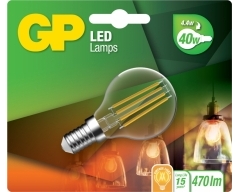 LED Lampe GP 078142 E14 A45 Tropfenlampe Filament 4,4W 1 Stück