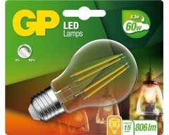 LED Lampe GP 078234 E27 A60 Classic Filament DIM 8,3W 1 Stück